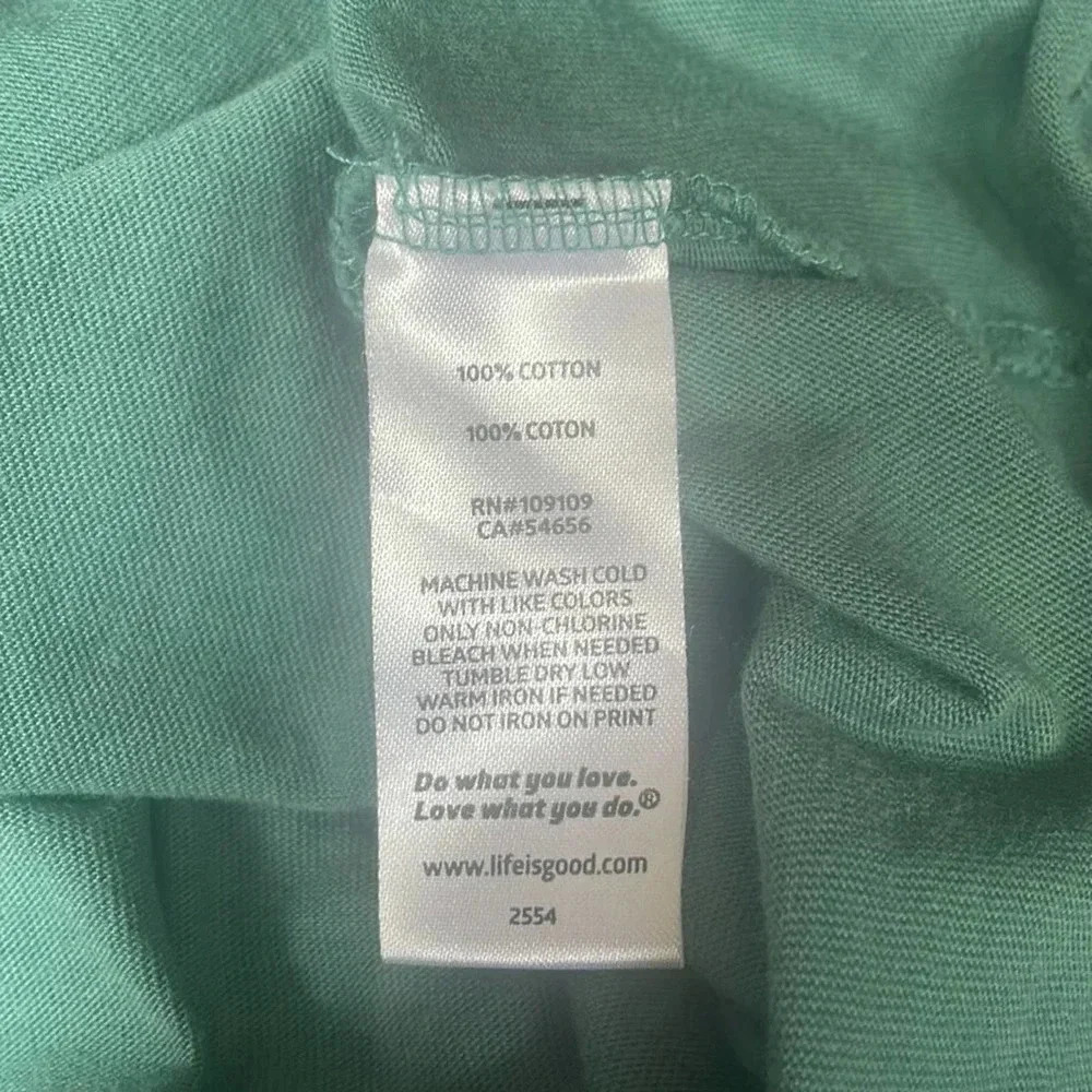 Life is Good Women’s Green Graphic T-Shirt Size Large - Picture 5 of 6